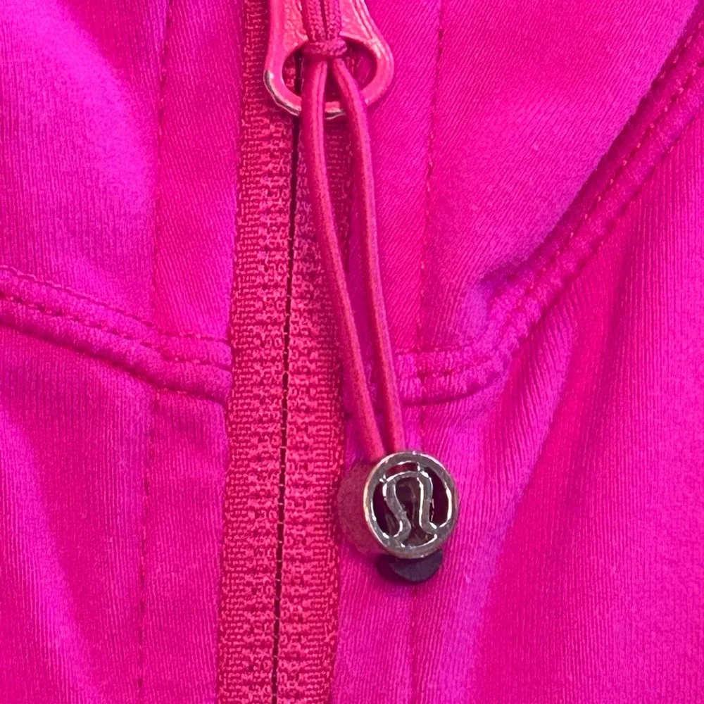 Lululemon Paris pink pure balance long sleeve full zip logo jacket thumb holes 6 - Picture 5 of 7